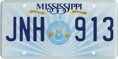 MS license plate JNH913