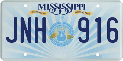 MS license plate JNH916