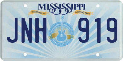 MS license plate JNH919