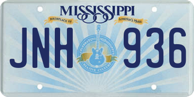 MS license plate JNH936