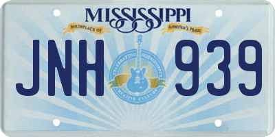 MS license plate JNH939