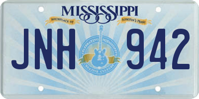 MS license plate JNH942