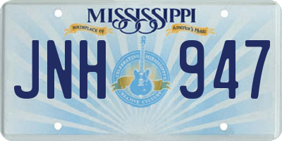 MS license plate JNH947