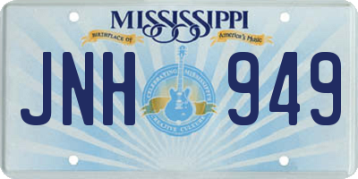 MS license plate JNH949