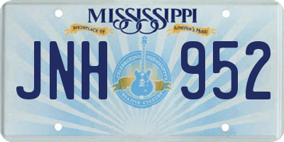 MS license plate JNH952