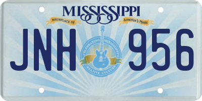 MS license plate JNH956