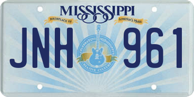 MS license plate JNH961
