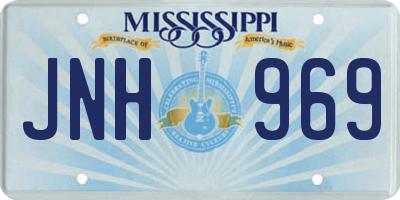 MS license plate JNH969