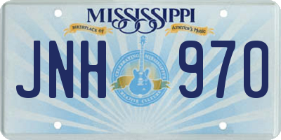 MS license plate JNH970