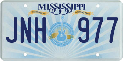 MS license plate JNH977