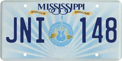MS license plate JNI148