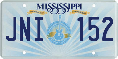MS license plate JNI152