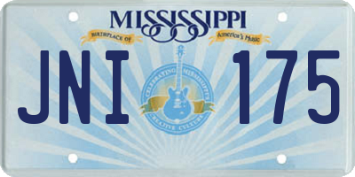 MS license plate JNI175