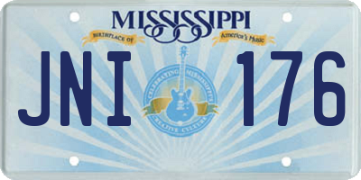 MS license plate JNI176