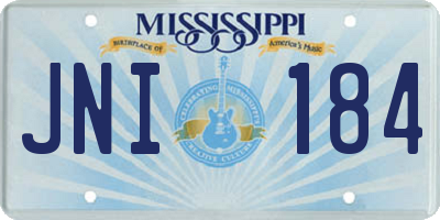 MS license plate JNI184