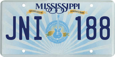 MS license plate JNI188