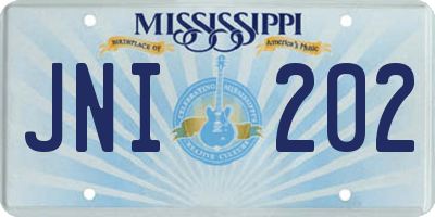 MS license plate JNI202