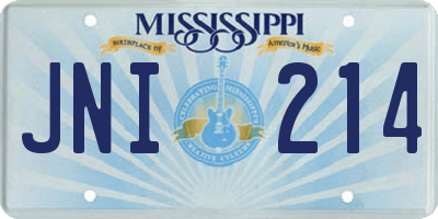 MS license plate JNI214