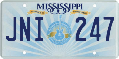 MS license plate JNI247