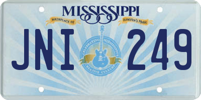 MS license plate JNI249