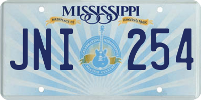 MS license plate JNI254