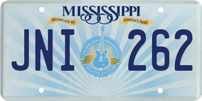 MS license plate JNI262
