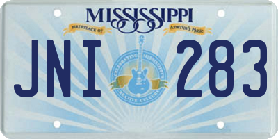 MS license plate JNI283