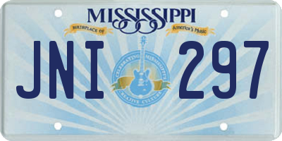 MS license plate JNI297