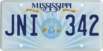 MS license plate JNI342