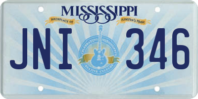 MS license plate JNI346