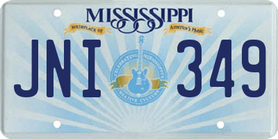 MS license plate JNI349
