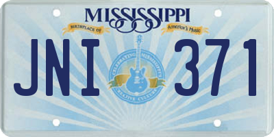 MS license plate JNI371