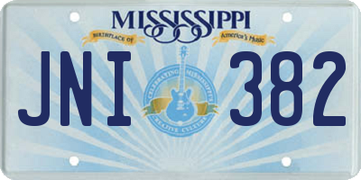 MS license plate JNI382