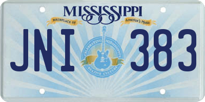 MS license plate JNI383