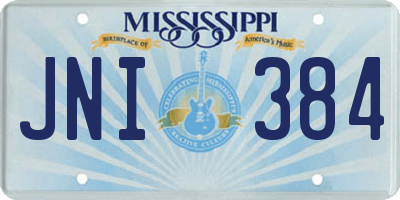 MS license plate JNI384