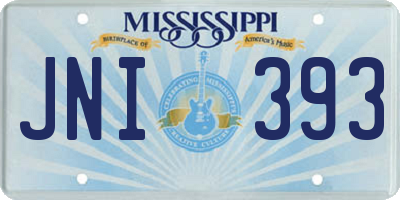 MS license plate JNI393