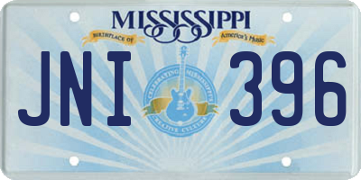 MS license plate JNI396