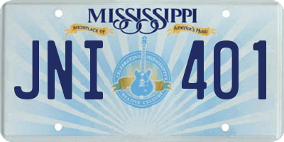 MS license plate JNI401
