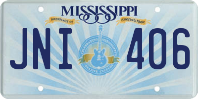MS license plate JNI406