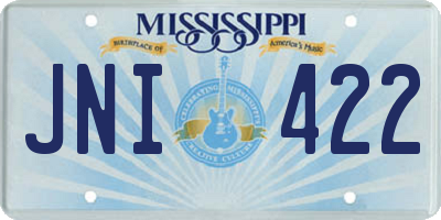 MS license plate JNI422