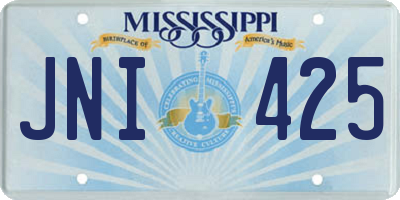 MS license plate JNI425