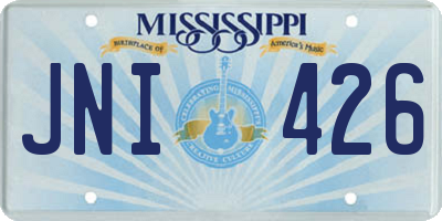 MS license plate JNI426