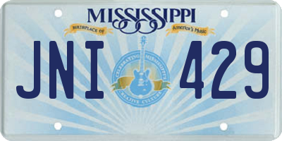 MS license plate JNI429