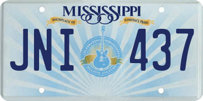 MS license plate JNI437