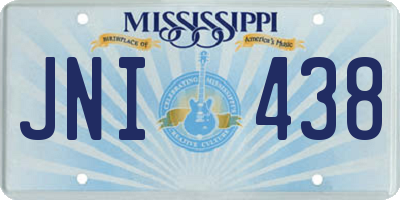 MS license plate JNI438