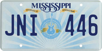 MS license plate JNI446