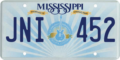 MS license plate JNI452