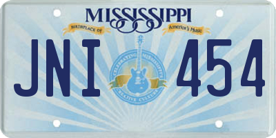 MS license plate JNI454
