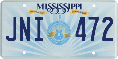 MS license plate JNI472
