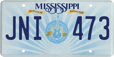 MS license plate JNI473